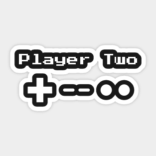 Player Two 8-bit Retro Gaming Sticker